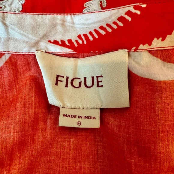 Figue Kate Floral V-Neck Beaded Collar Floral Button Down Shirt Dress Size 6 J - Picture 9 of 10